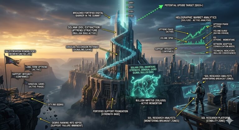 Солана (SOL) сохраняет силу, постепенно набирает силу, сигнализируя о бычьем уклоне
