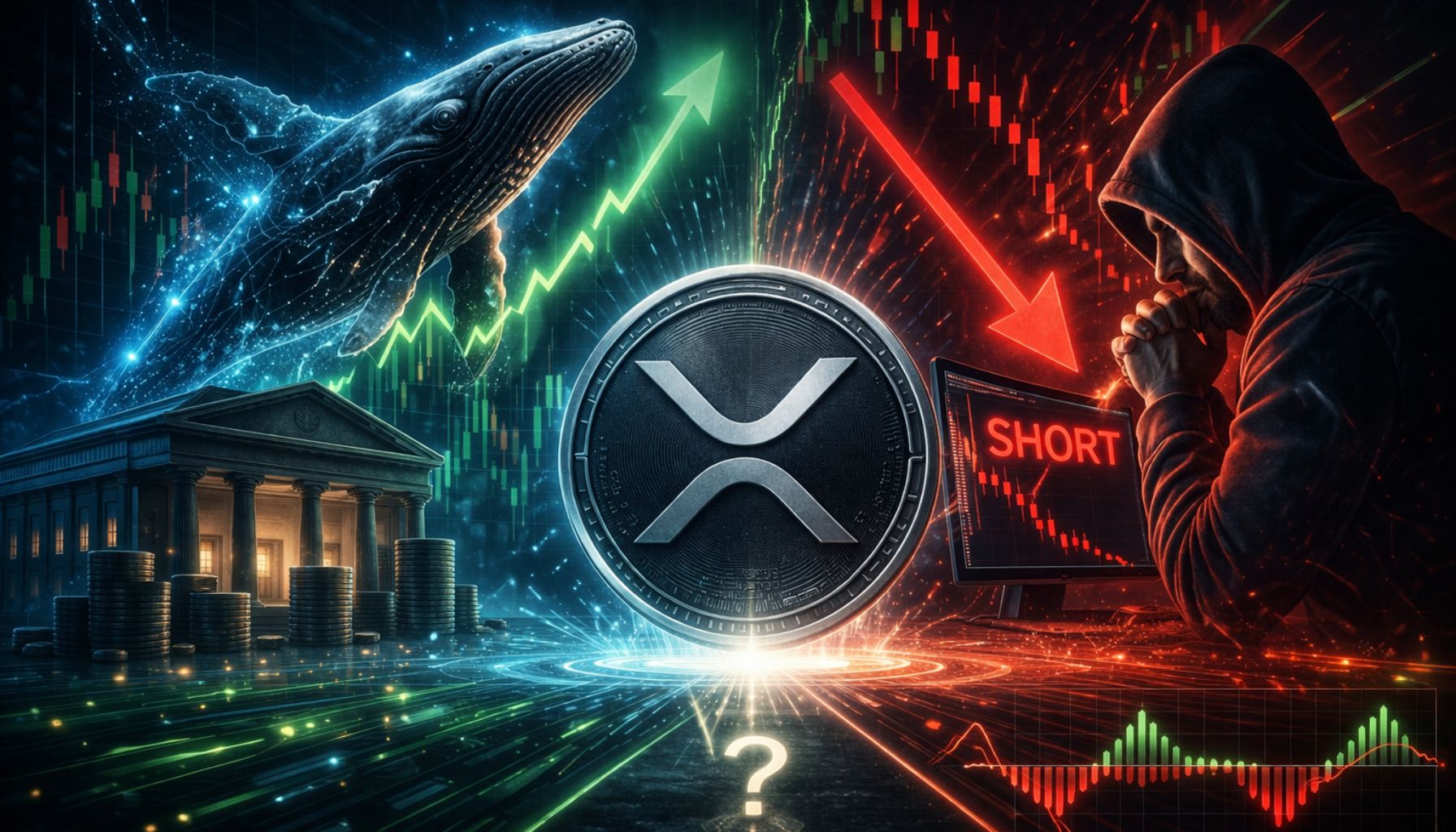 Реальные деньги покупают XRP. Трейдеры с кредитным плечом все еще продают его. Узнайте, что обычно происходит дальше