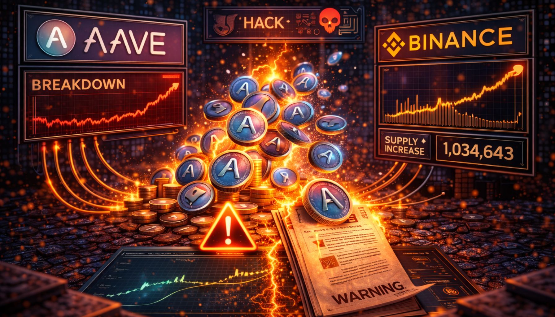 Крах Aave углубляется из-за наводнения поставок на Binance. Узнайте, что спровоцировало ажиотаж