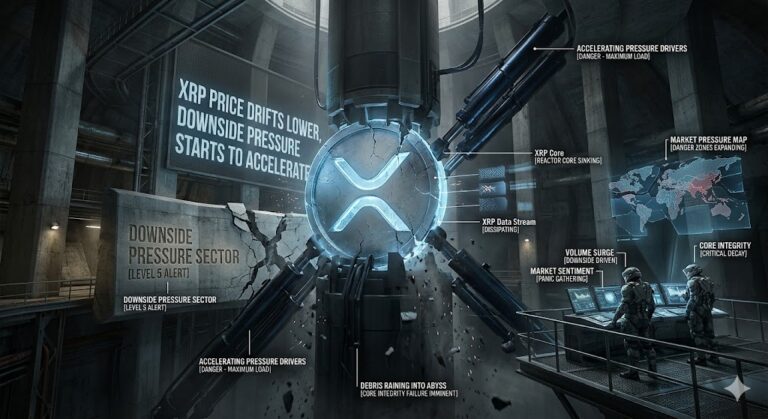 Цена XRP снижается, понижательное давление начинает усиливаться